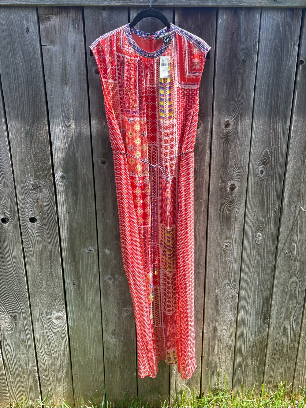 NWT Anthropologie Patchworked Sol Maxi Dress By Tanvi Kedia size large - Picture 2 of 10